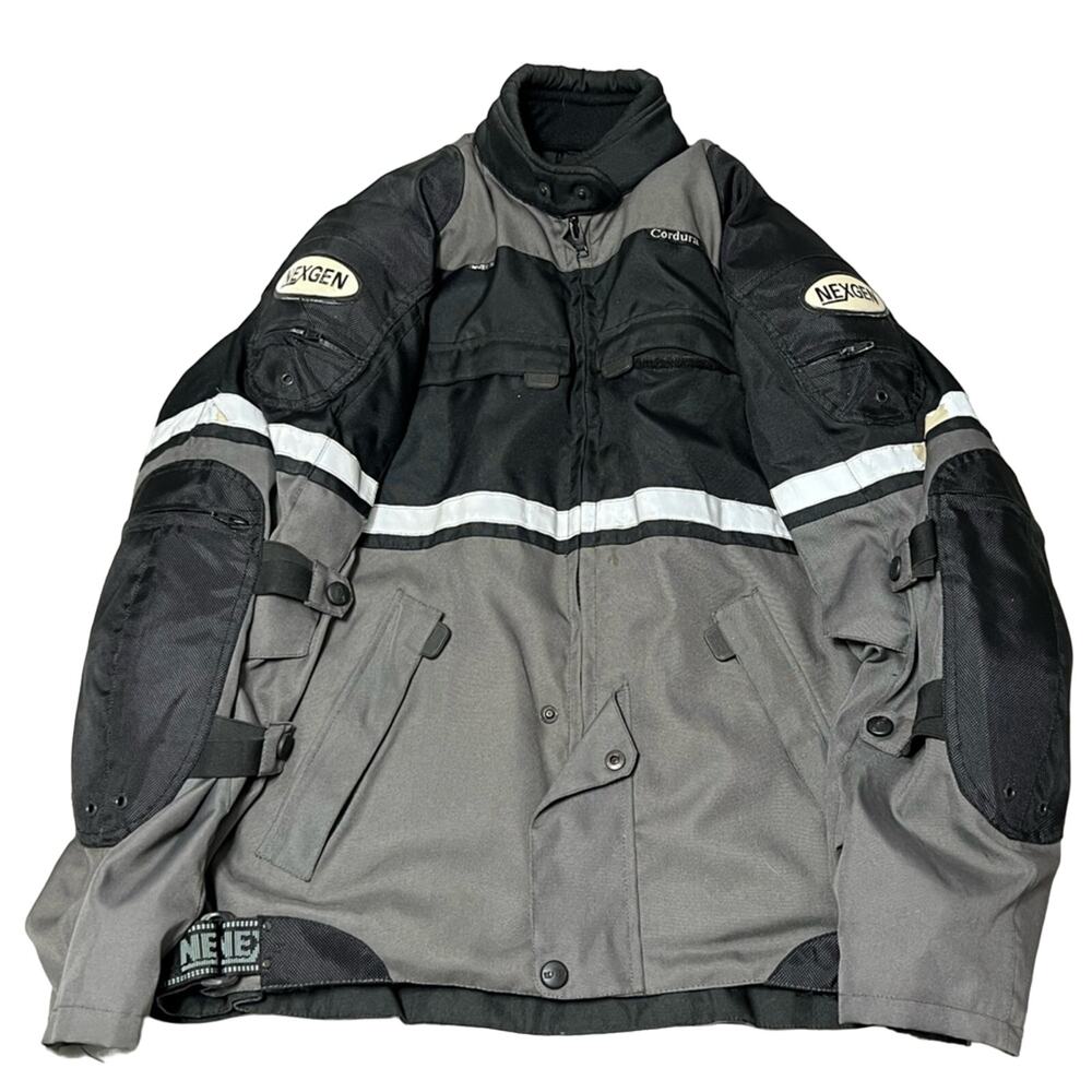 NEXGEN WATERPROOF MOTORCYCLE JACKET Men's Medium Reflective Padded Zip Lining